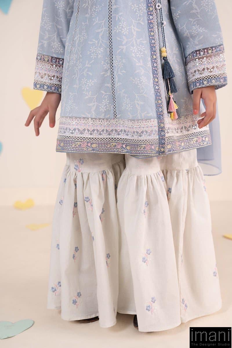 Maria.b Kids Wear Sky Blue Printed &Amp; Embroidered Lawn Suit Mbkd-Ea1111Sb 5 Maria.b Kids Wear Sky Blue Printed &Amp; Embroidered Lawn Suit Mbkd-Ea1111Sb - Image 5
