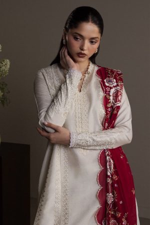 3Pcs Zara Shahjahan Ivory White Raw Silk Mehrunisa Suit Zszr-F0630Wi 10 Off White2 Imanistudio.com