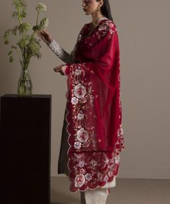 3Pcs Zara Shahjahan Ivory White Raw Silk Mehrunisa Suit Zszr-F0630Wi 8 Off White4 Imanistudio.com