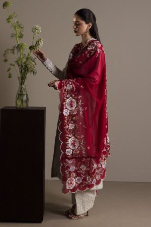 3Pcs Zara Shahjahan Ivory White Raw Silk Mehrunisa Suit Zszr-F0630Wi 8 Off White4 Imanistudio.com