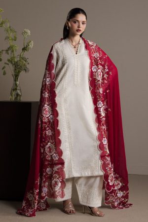 3Pcs Zara Shahjahan Ivory White Raw Silk Mehrunisa Suit Zszr-F0630Wi 7 Off White5 Imanistudio.com