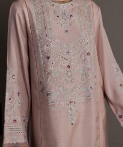 3Pcs Zara Shahjahan Tea Pink Raw Silk Nargis Suit Zszr-F0634Tp 9 Pink Imanistudio.com