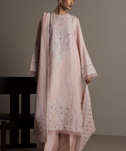 3Pcs Zara Shahjahan Tea Pink Raw Silk Nargis Suit Zszr-F0634Tp 7 Pink1 Imanistudio.com