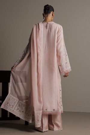 3Pcs Zara Shahjahan Tea Pink Raw Silk Nargis Suit Zszr-F0634Tp 10 Pink3 Imanistudio.com