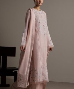 3Pcs Zara Shahjahan Tea Pink Raw Silk Nargis Suit Zszr-F0634Tp 8 Pink4 Imanistudio.com