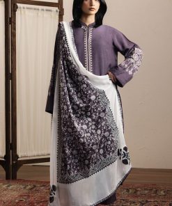 3Pcs Zara Shahjahan Purple Plum Silk Karandi Lehja Suit Zszr-F0604Pp 8 Plum5 Imanistudio.com