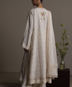 3Pcs Zara Shahjahan Off-White Korean Silk Safa Suit Zszr-F0640Ws 10 White2 1 Imanistudio.com