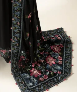 Luxury Pret Real Black Embroidered Linen Suit Mbdw-Aw1648Rb 17 Dw W26 48 Black I Imanistudio.com
