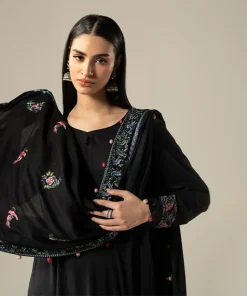Luxury Pret Real Black Embroidered Linen Suit Mbdw-Aw1648Rb 15 Dw W26 48 Black Imanistudio.com