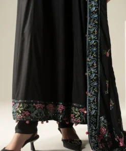 Luxury Pret Real Black Embroidered Linen Suit Mbdw-Aw1648Rb 16 Dw W26 48 Black J Imanistudio.com