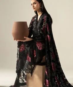 Luxury Formal Black And Pink Embroidered Palachi Suit Mbdw-Aw21608Bp 11 Dw W2608Blackh Imanistudio.com