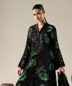 Luxury Formal Black And Green Embroidered Palachi Suit Mbdw-Aw21608Bg 17 Dw W2608Green Imanistudio.com