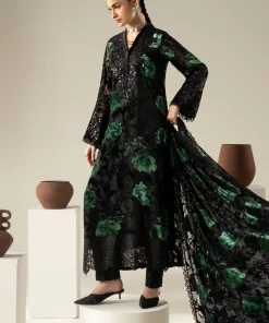 Luxury Formal Black And Green Embroidered Palachi Suit Mbdw-Aw21608Bg 11 Dw W2608Greenb Imanistudio.com
