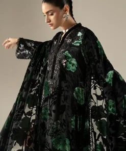 Luxury Formal Black And Green Embroidered Palachi Suit Mbdw-Aw21608Bg 14 Dw W2608Greenf Imanistudio.com