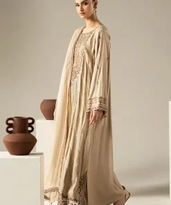 Luxury Pret 3 Pieces Milky Coffee Embroidered Marina Twill Suit Mbdw-Aw1656Mc 10 Dw W2656Coffeb Imanistudio.com