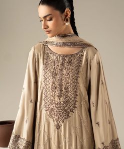 Luxury Pret 3 Pieces Milky Coffee Embroidered Marina Twill Suit Mbdw-Aw1656Mc 14 Dw W2656Coffed Imanistudio.com