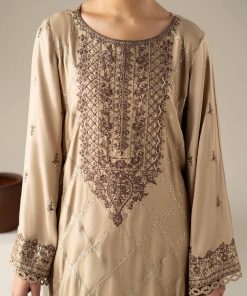 Luxury Pret 3 Pieces Milky Coffee Embroidered Marina Twill Suit Mbdw-Aw1656Mc 13 Dw W2656Coffeg Imanistudio.com
