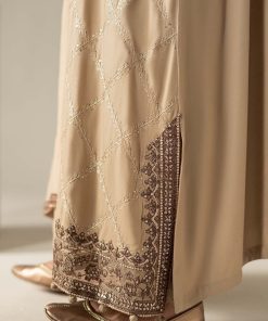 Luxury Pret 3 Pieces Milky Coffee Embroidered Marina Twill Suit Mbdw-Aw1656Mc 15 Dw W2656Coffei Imanistudio.com