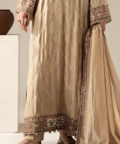 Luxury Pret 3 Pieces Milky Coffee Embroidered Marina Twill Suit Mbdw-Aw1656Mc 12 Dw W2656Coffej Imanistudio.com