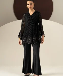 Luxury Pret 3 Pieces Black Embroidered Palachi Suit Mbdw-Aw1687Cf