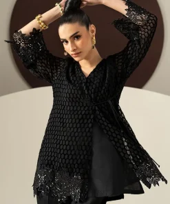Luxury Pret 3 Pieces Black Embroidered Palachi Suit Mbdw-Aw1687Cf 17 Dw W2687Blackf Imanistudio.com