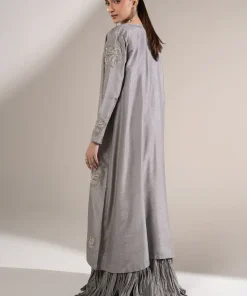 Luxury Pret 3 Pieces Grey Embellished Raw Silk Suit Mbwf-A1502Gr 11 Mb Wf25 36A D Imanistudio.com