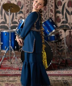 Maria.b 3 Piece Kids Blue Embroidered Cotton Net Suit Mbkd-Aw1603Rb 11 Mkd W2603Blued Imanistudio.com