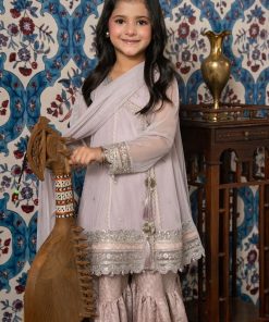 Maria.b 3 Piece Kids Lilac Embroidered Net Suit Mbks-Aw1608Lc 11 Mks W2608Lilacd Imanistudio.com