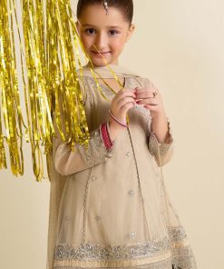 Maria.b 3 Piece Kids Creme Embroidered Net Suit Mbks-Aw1608Cr 17 Mks W2608Offwhta Imanistudio.com