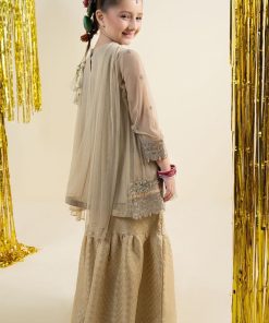 Maria.b 3 Piece Kids Creme Embroidered Net Suit Mbks-Aw1608Cr 15 Mks W2608Offwhtf Imanistudio.com
