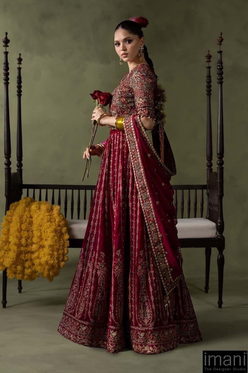 Luxury Formal Pink Embroidered Velvet Lehenga Suit Mbsf-Aw602Cp 2 Luxury Formal Pink Embroidered Velvet Lehenga Suit Mbsf-Aw602Cp - Image 2