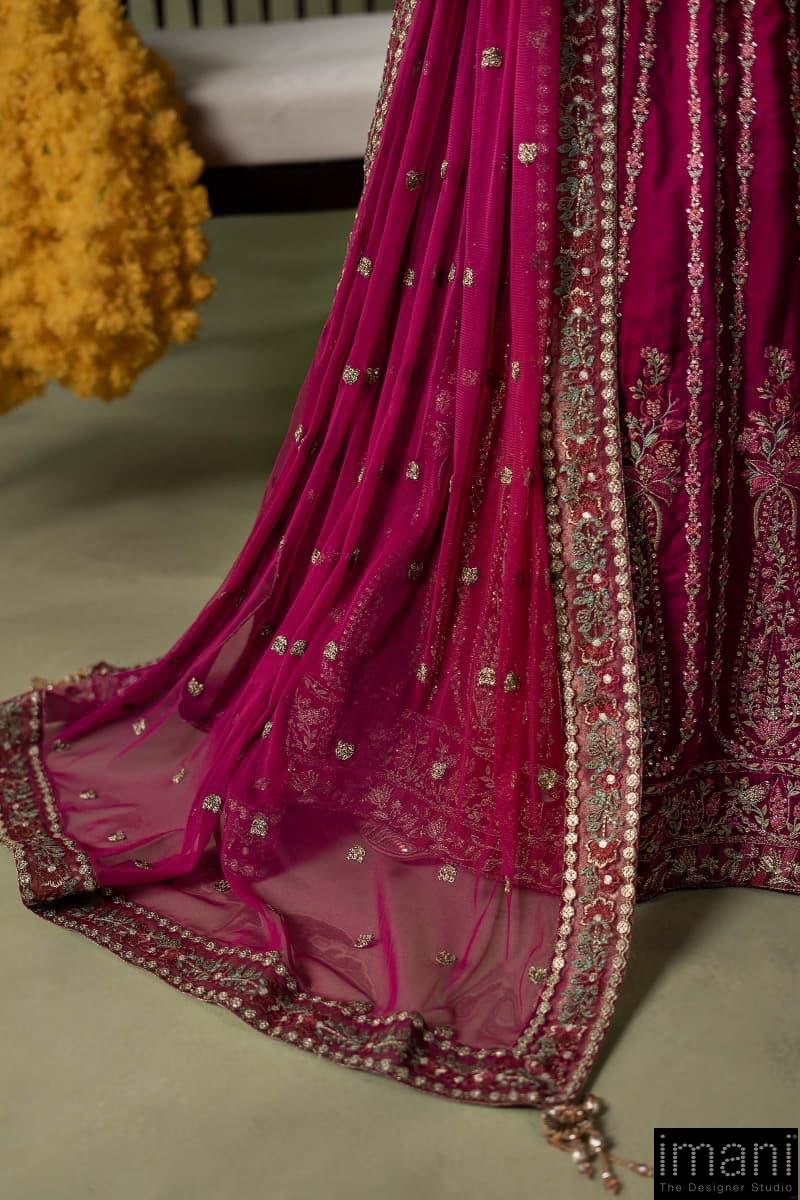 Luxury Formal Pink Embroidered Velvet Lehenga Suit Mbsf-Aw602Cp 7 Luxury Formal Pink Embroidered Velvet Lehenga Suit Mbsf-Aw602Cp - Image 7