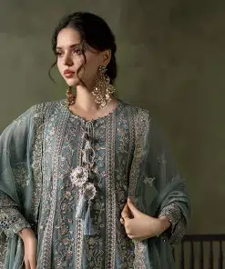 Luxury Formal Mineral Blue Embroidered Net Suit Mbsf-Aw16111Mb 15 Sf W26111Seagreenk Imanistudio.com