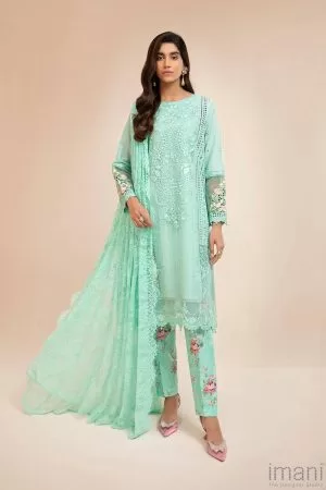 MARIA.B SUMMER LAWN SUIT ICE GREEN MBDS-2211AG
