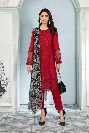 MARIAB CASUAL WEAR SUIT DEEP RED MBDW-EA22-41DR