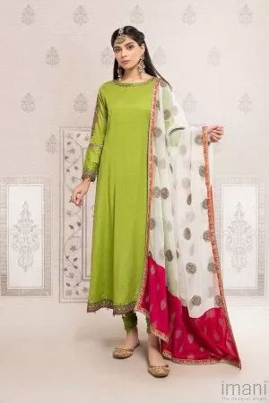 MARIAB CASUAL WEAR SUIT HOT GREEN MBDW-EF22-18PG