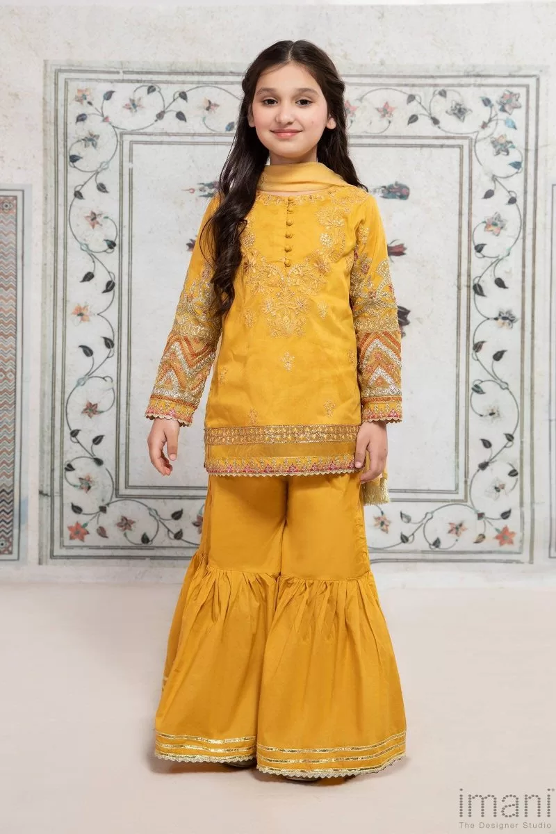 Maria.b Kid'S Wear Yellow Outfit Mbmkd-Ef22-27Y