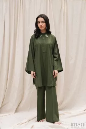Zara Shahjahan Basic 2Pcs Kurta Suit ZSZKT-1201-Dark Green