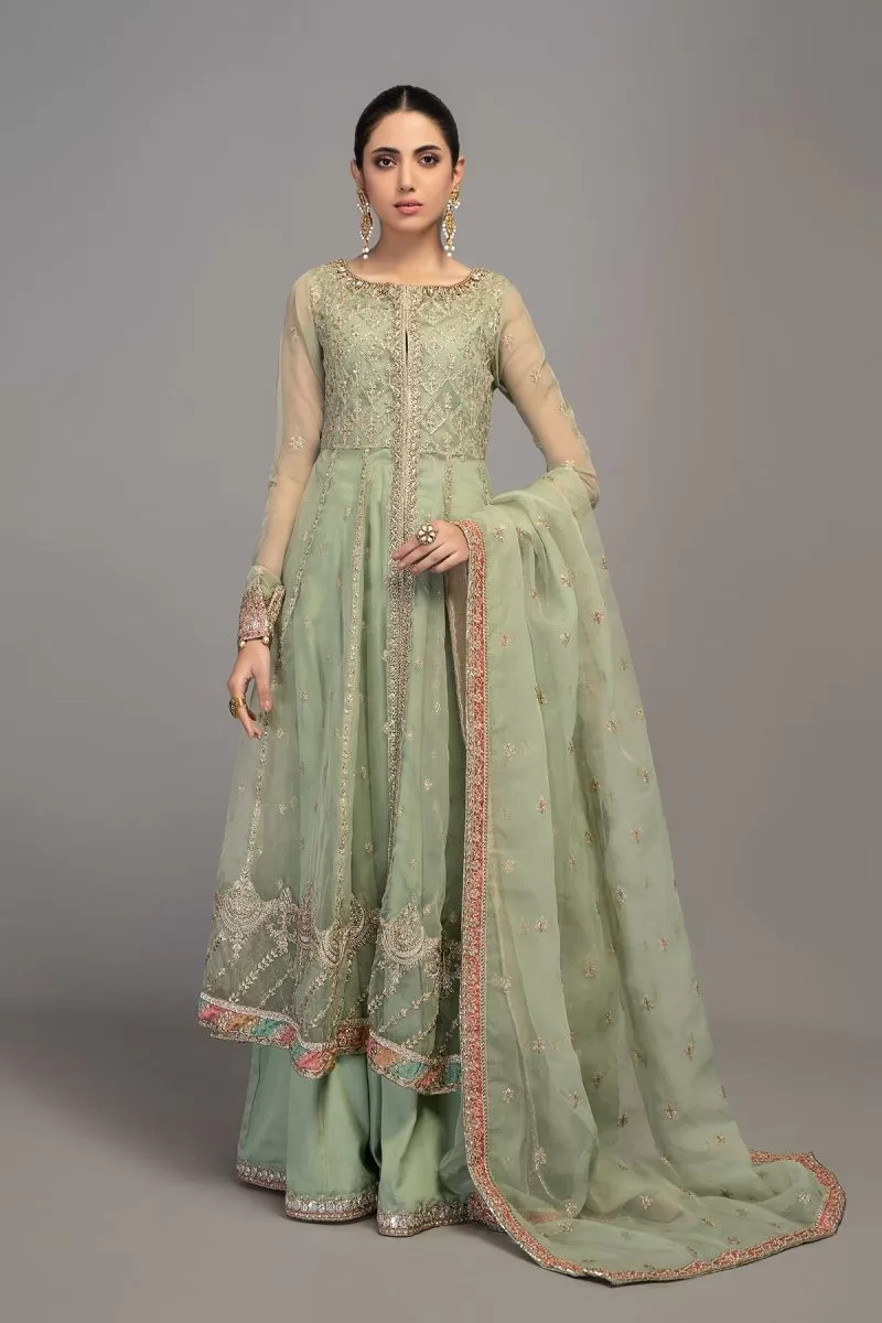Maria.b Evening Wear Pastel Green Outfit Mbsf-Ef2316Pg