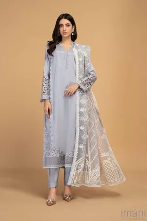 Maria.B Evening Wear Pastel Blue Outfit MBSF-EF2344PB