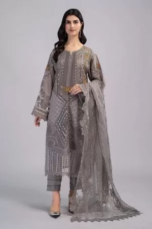 Maria.B Casual Wear Grey Outfit MBDS-EF2301LG