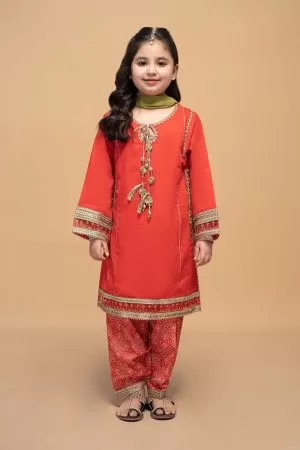 Maria.B Kid’s Wear Shalwar Suit MBKD-EF2313Red