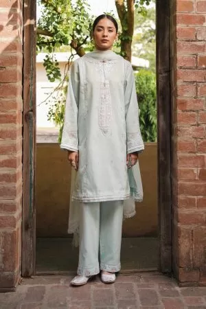 Zara Shahjahan Casual Aqua Blue Suit ZSSL-1824AB