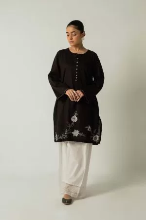 Zara Shahjahan 2Pcs Basic Kurta/ Trousers ZSBLK-2316BW