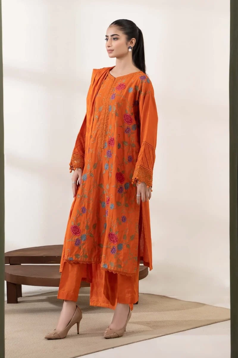 Luxury Pret Orang Light Khaddar Suit Mbdw-W2413Ok