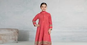 MariaB Carrot Pink Embroidered Jacquard Broshia Suit MBKD-EF2423CP