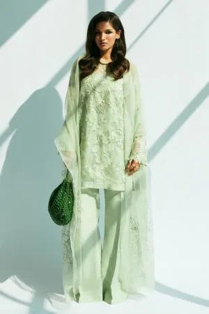 Zara Shahjahan Premium Raw Silk Suit ZSZC-2041IMint Green