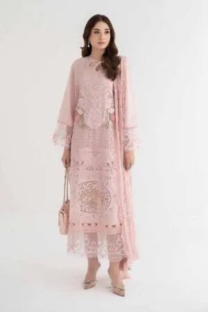 Mariab Pink Lawn Embroidered Suit Mbds-Ef24D11Ap