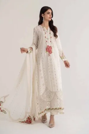 Mariab Off-White Lawn Embroidered Suit Mbds-Ef24D12Aw